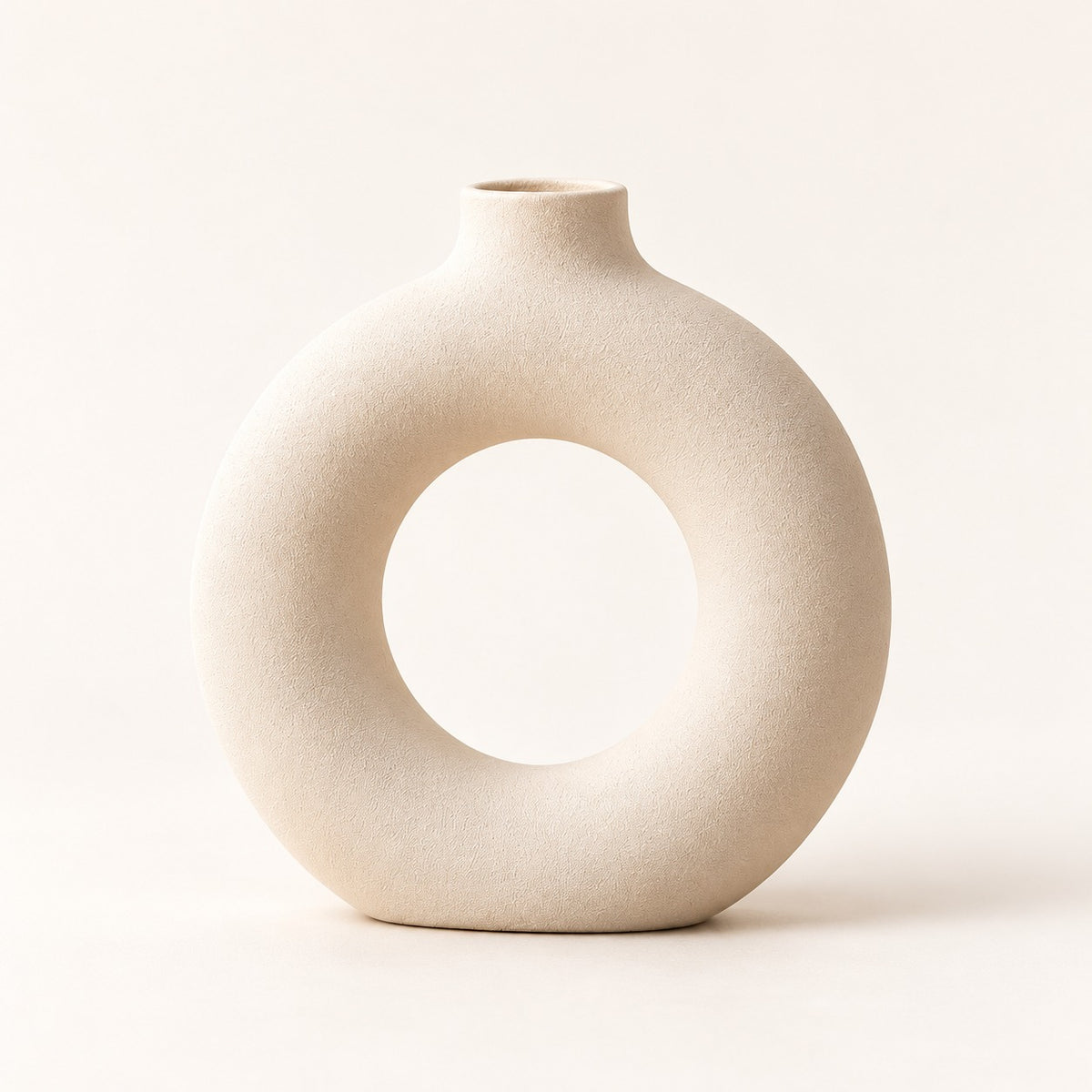 qorxdy Halo Sculptural Ring Vase — studio product view