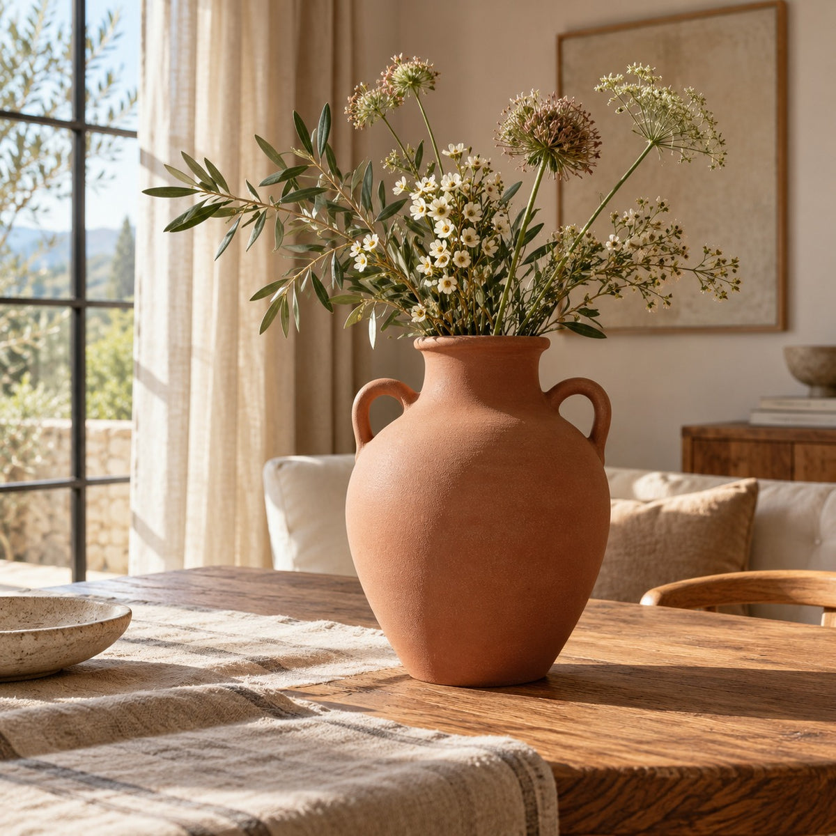 qorxdy Terra Double-Handle Vase — scene view