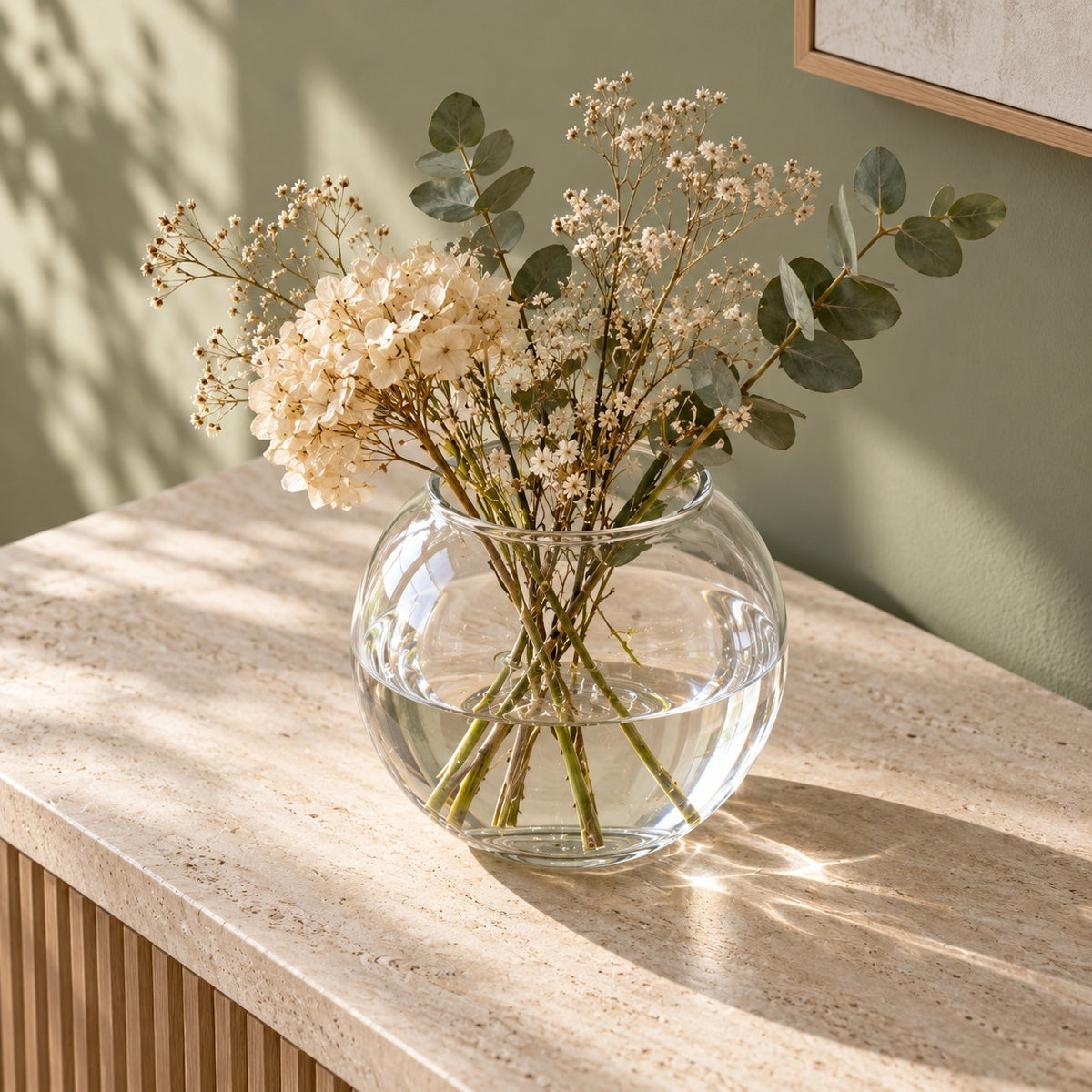 qorxdy Clear Round Bouquet Vase — alternate detail view
