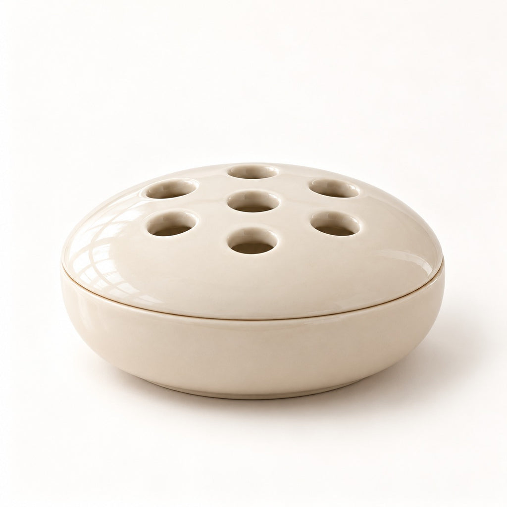 qorxdy Meadow Ceramic Flower Arranger — studio product view